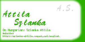 attila szlanka business card